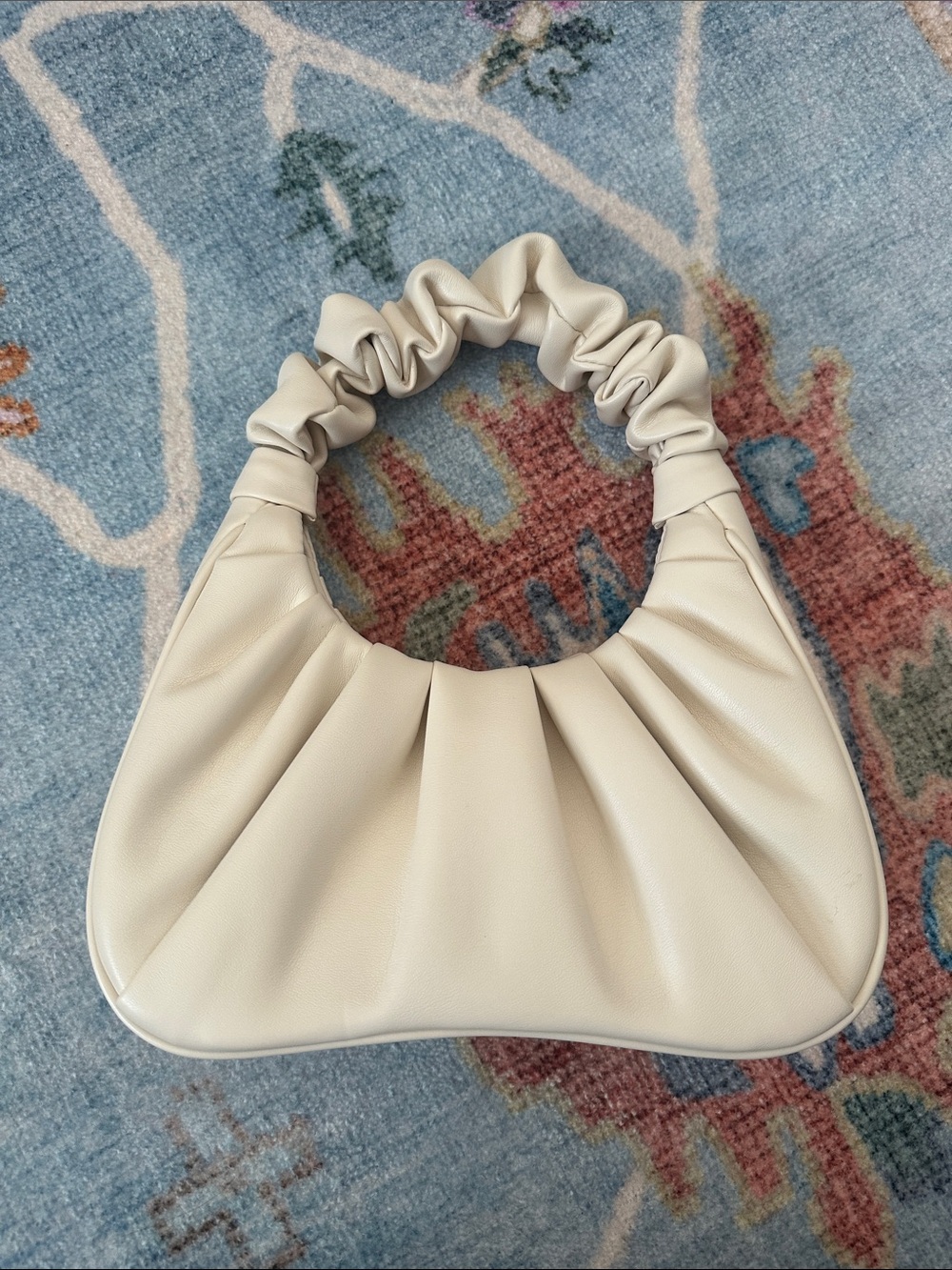 JW PEI Cream Ruched Handle Shoulder Bag - Picture 5 of 7